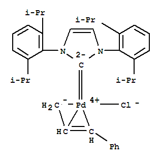 Palladium,[1,3-bis[2,6-bis(1-methylethyl)phenyl]-1,3-dihydro-2H-imidazol-2-ylidene]chloro[(1,2,3-h)-(2E)-3-phenyl-2-propen-1-yl]-,stereoisomer